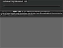Tablet Screenshot of cheltenhampromocodes.com